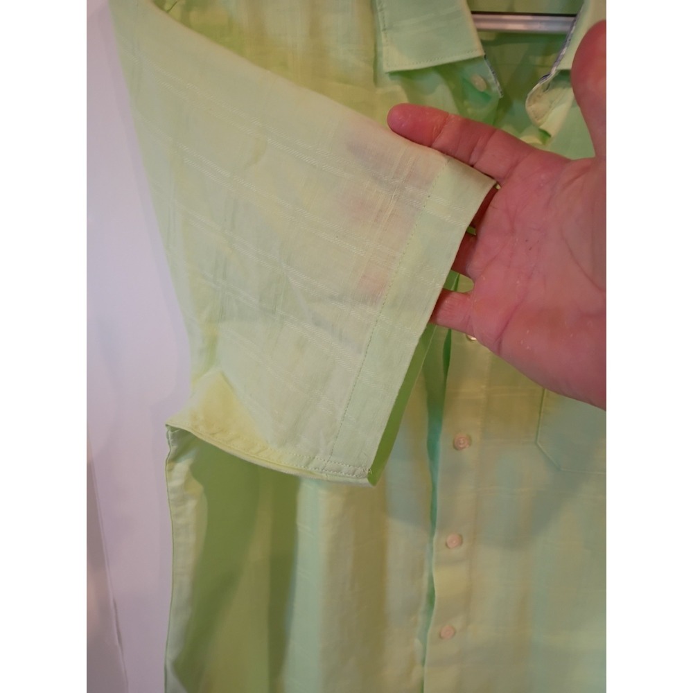 Tommy Bahama Shirt Mens M Mint Green Linen Blend Short Sleeve Breathable Relax - Picture 5 of 8